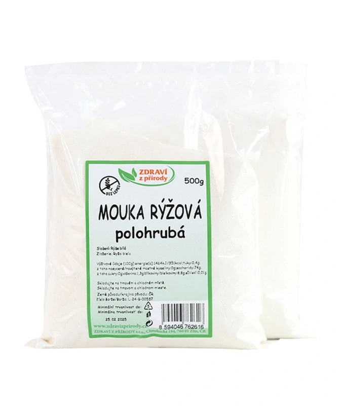 Mouka rýžová polohrubá 500g ZP bez lepku