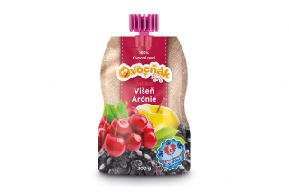 OVOCŇÁK pyré JABLKO + višeň + aronia 200 g