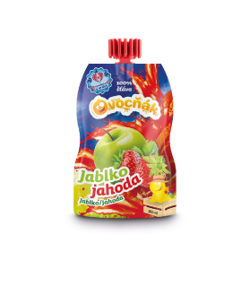 OVOCŇÁK mošt JABLKO + jahoda 200 ml / šroub. uzávěr