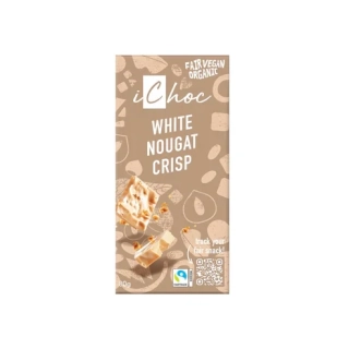 čokoláda iChoc Křupavý bílý nugát 80g bio